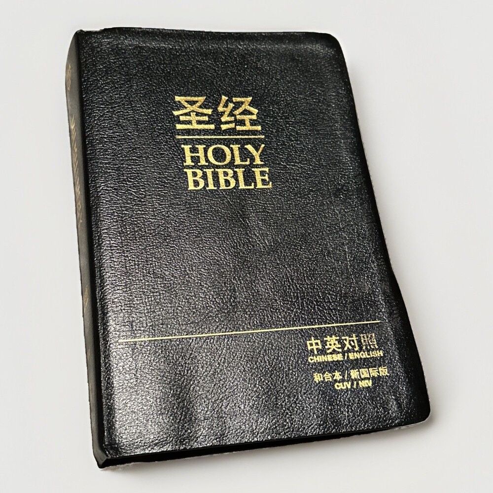Holy Bible CUV NIV Chinese English Simplified Version Soft Cover Black Zondervan
